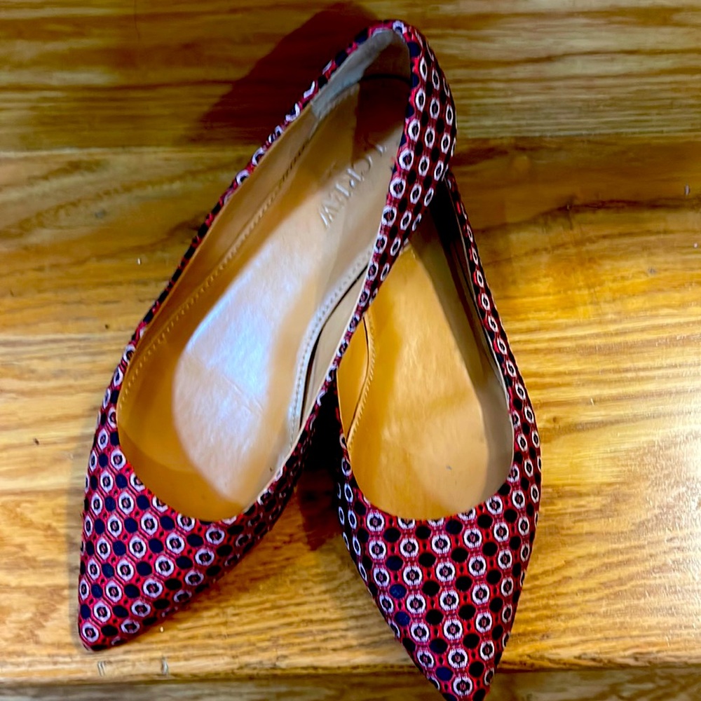 J Crew Flats in printed canvas design